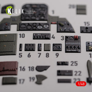 KELIK K48088 SBD-2 Dauntless interior 3D decals for Academy kit 1/48 – immagine 3