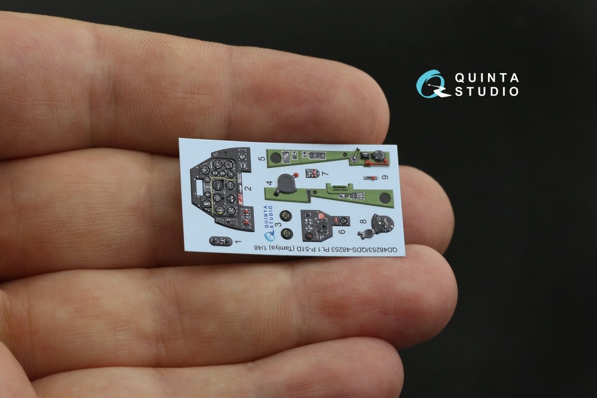 Quinta Studio QDS-48253 P-51D 3D-Printed &amp;amp; coloured Interior on decal paper ( Tamiya ) (small version) 1/48 – Bild 6