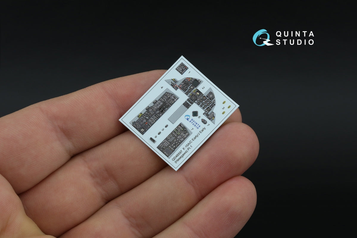 Quinta Studio QDS-48597 F-15A/F-15C Early/F-15J Early 3D-Printed &amp;amp; coloured Interior on decal paper (Hasegawa) (Small version) 1/48 – imagen 4