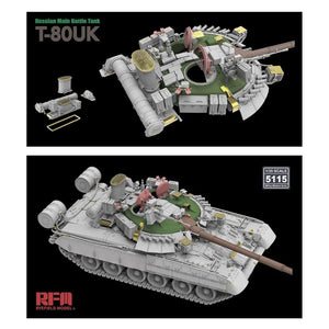 Rye Field Model 5115 Russian T-80UK Main Battle tank 1/35 – immagine 5