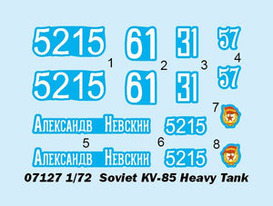 Trumpeter 07127 Soviet KV-85 Heavy Tank 1/72 – immagine 3