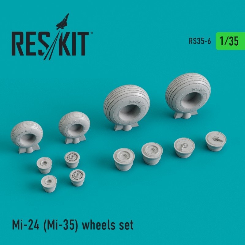 RESKIT RS35-0006 Jeu de roues Mi-24 (Mi-35) 1/35