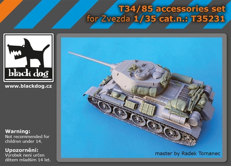Ensemble d'accessoires Black Dog T35231 T-34/85 au 1/35