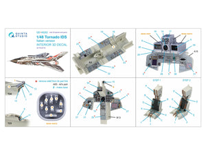 Quinta Studio QD+48262 Tornado IDS Italian 3D-Printed &amp;amp; coloured Interior on decal paper (Revell) (with 3D-printed resin parts) 1/48 – Bild 2
