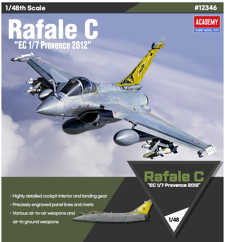Academy 12346 Rafale C &amp;quot;EC 1/7 Provence 2012&amp;quot; 1/48 – imagen 2