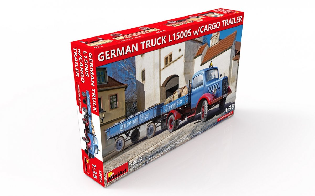 MiniArt 38023 GERMAN TRUCK L1500S w/CARGO TRAILER 1/35 – zdjęcie 2