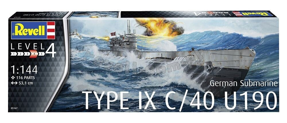Revell 05167 German Submarine Type IX C/40 U190 1/144 – immagine 2