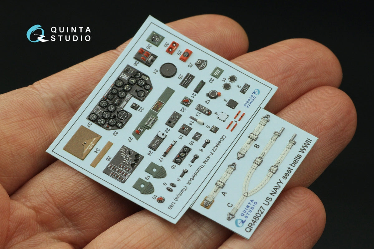 Quinta Studio QD48422 P-47M Thunderbolt 3D-Printed coloured Interior on decal paper (Tamiya) 1/48 – imagen 2