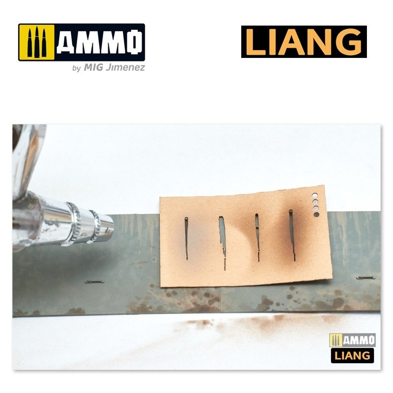 Liang 0002 Streaking &amp;amp; Wet Effects Airbrush Stencils – Bild 6