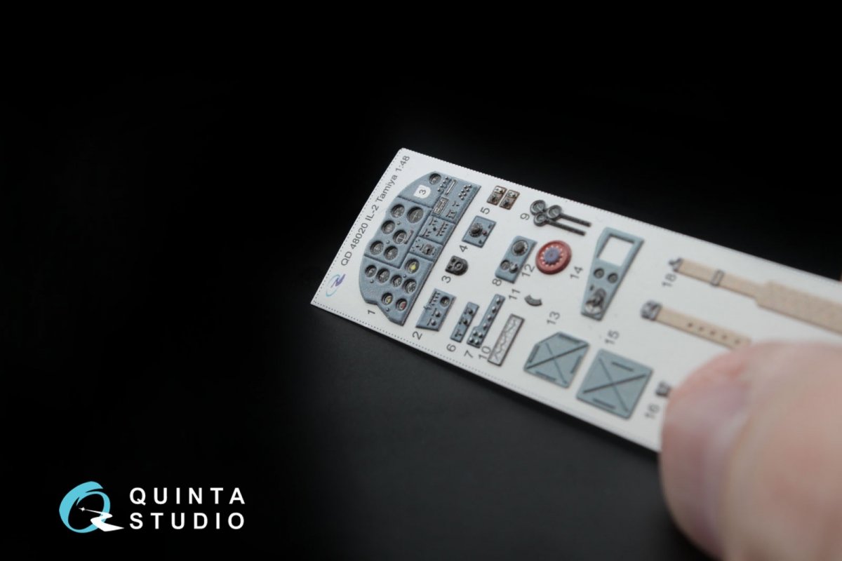 Quinta Studio QD48020 IL-2 3D-Printed &amp;amp; coloured Interior on decal paper (for Tamiya kit) 1/48 – imagen 5