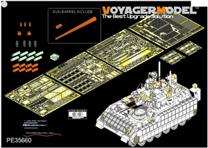 Voyager Model PE35660 Modern US Army M2A3 BRADLEY w/BUSK III IFV Basic (Gun barrel ,smoke discharger include) (For MENG SS-004) 1/35 – immagine 2