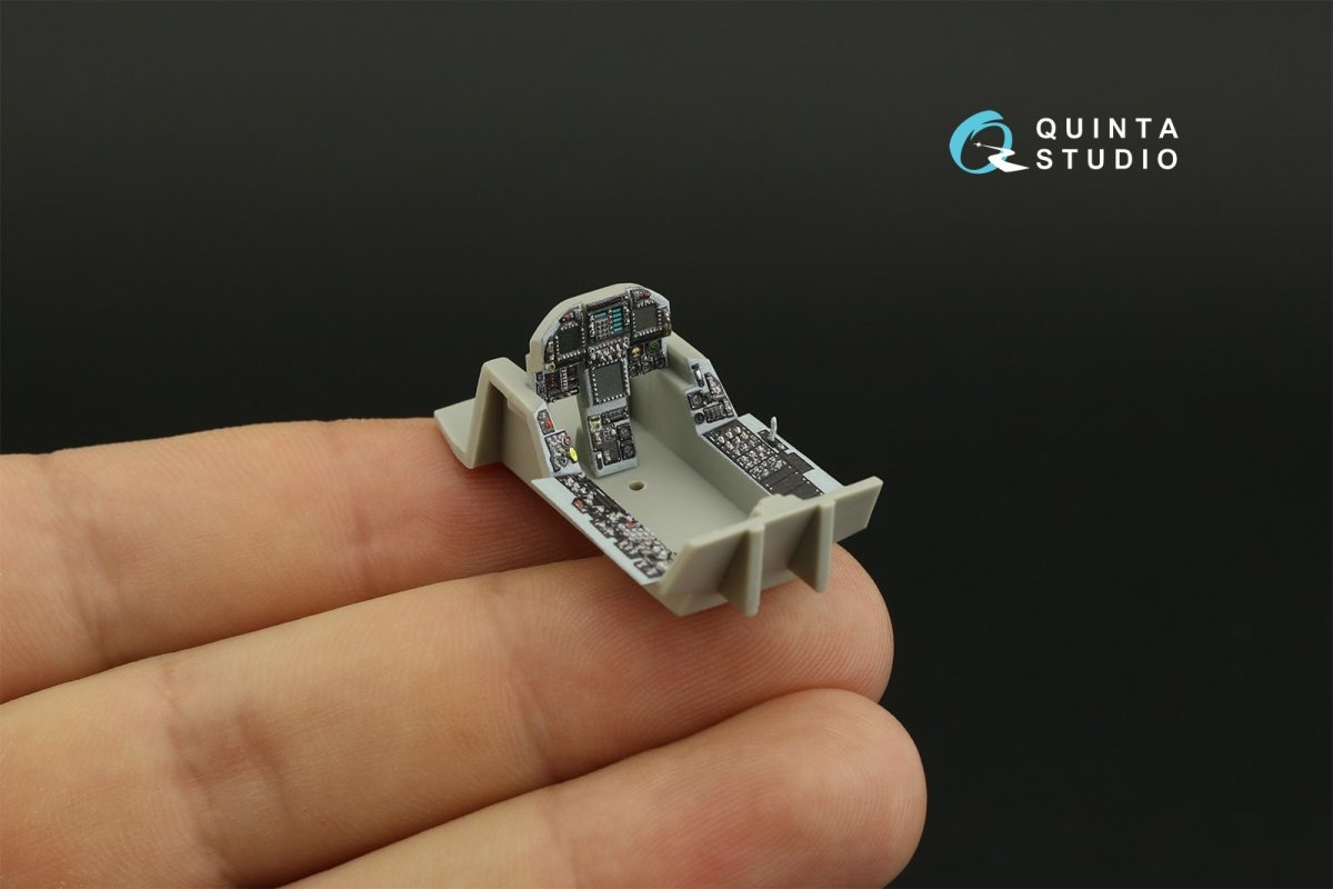 Quinta Studio QD48280 F/A-18C late 3D-Printed &amp;amp; coloured Interior on decal paper (HobbyBoss) 1/48 – immagine 6