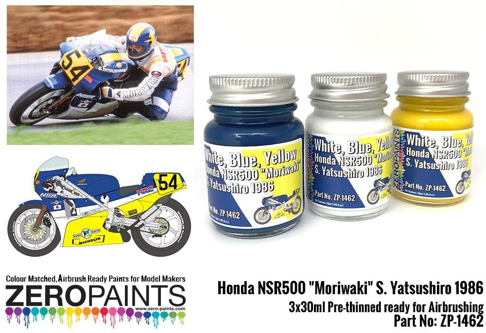 Zero Paints ZP-1462 Honda NSR500 "Moriwaki" S. Yatsushiro 1986 Paints 3x30ml