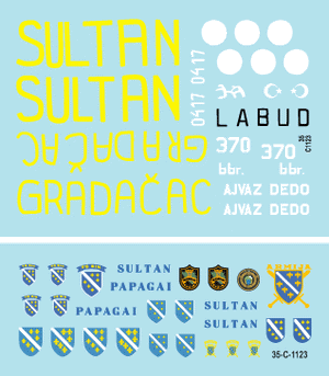 Star Decals 35-C1123 ARBiH - Armija Republike Bosne i Hercgovine (Muslim). T-55A tanks 1992-95 1/35 – immagine 3