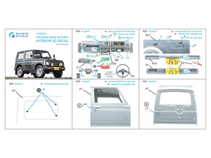 Quinta Studio QD24022 Suzuki Jimny JA71-JA11 3D-Printed coloured Interior on decal paper (Hasegawa) 1/24 – Bild 2