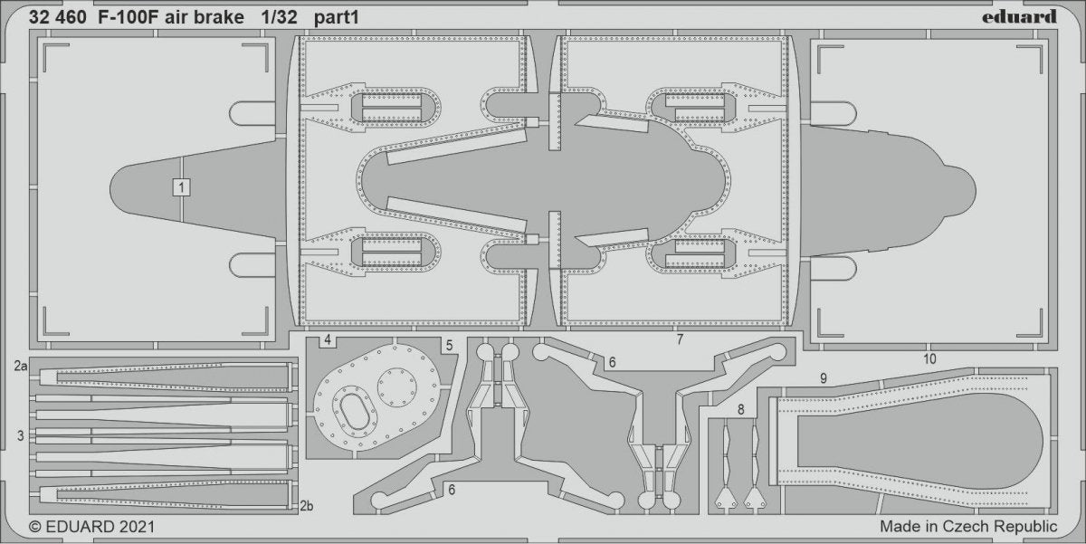 Eduard 32460 F-100F air brake for Trumpeter 1/32 – immagine 2