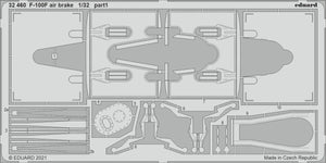 Eduard 32460 F-100F air brake for Trumpeter 1/32 – immagine 2
