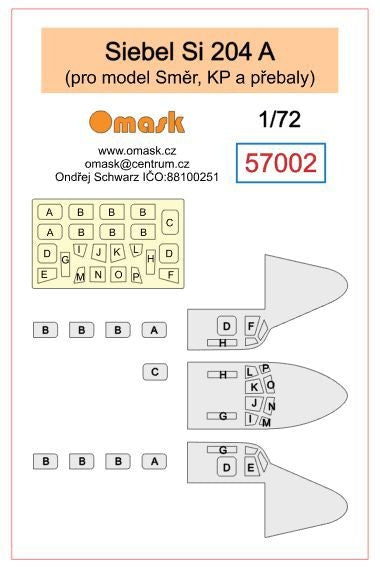 Omask 57002 Siebel Si 204 A (Smer, KP a prebaly) 1/72 – immagine 2