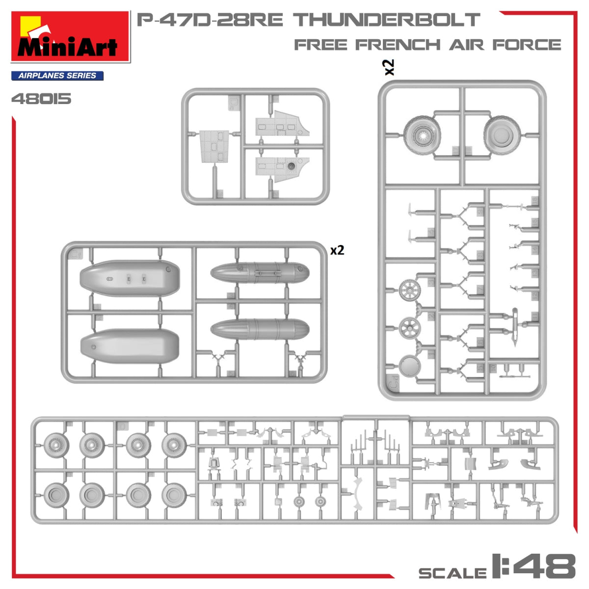 MiniArt 48015 P-47D-28RE THUNDERBOLT. FREE FRENCH AIR FORCE 1/48 – immagine 7