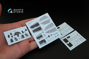 Quinta Studio QD32023 F-16D 3D-Printed &amp;amp; coloured Interior on decal paper (for Academy kit) 1/32 – immagine 3