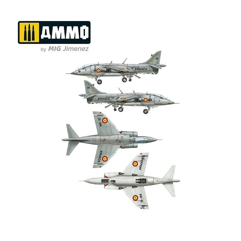 AMMO of Mig Jimenez 8505 Harrier AV-8S MATADOR Spanish, American, British versions 1/48 – immagine 4