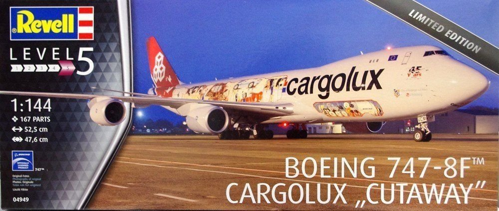 Revell 04949 Boeing 747-8F Cargolux en coupe 1/144