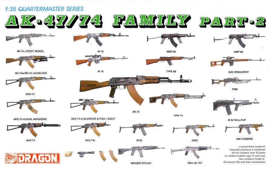 Dragon 3805 AK-47/74 Famille Partie 2 (1/35)