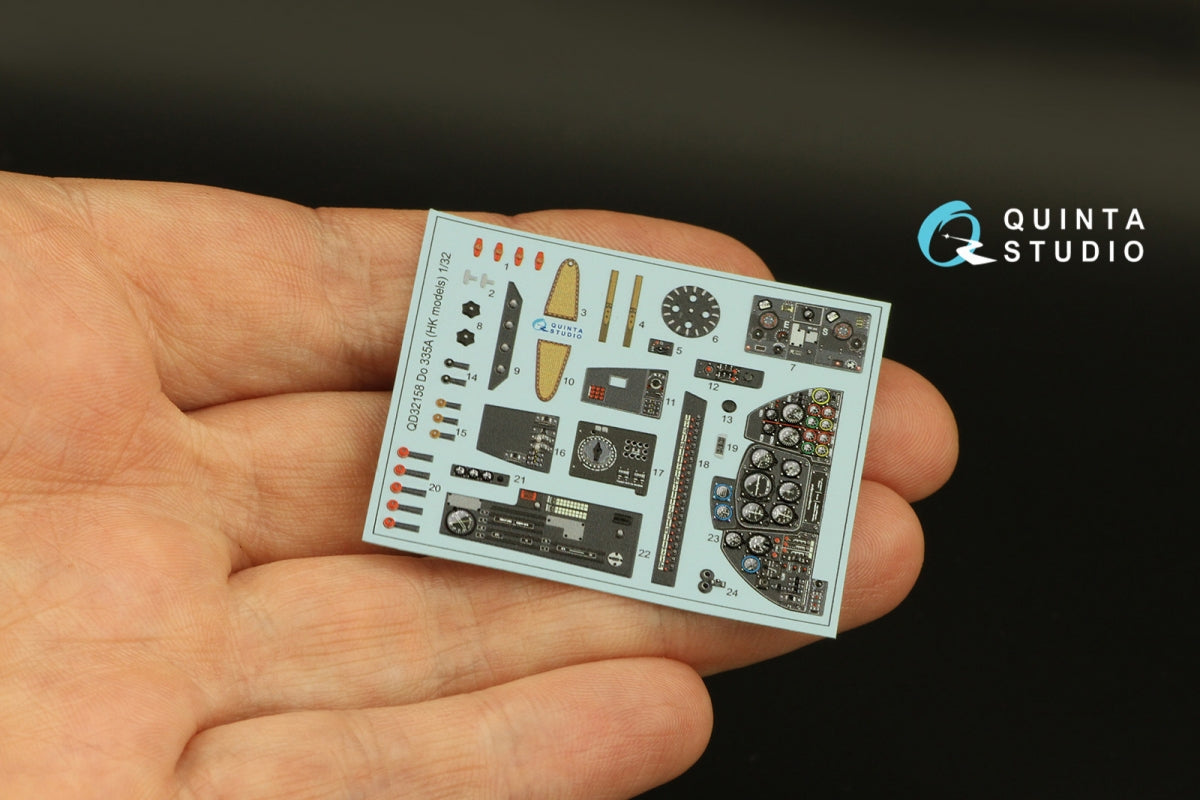 Quinta Studio QD32158 Do 335A 3D-Printed &amp;amp; coloured Interior on decal paper (HK models) 1/32 – Bild 3