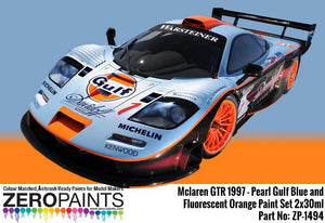 Zero Paints ZP-1494 Mclaren F1 GTR 1997 - Pearl Gulf Blue and Fluorescent Orange Paint Set 2x30ml – zdjęcie 2