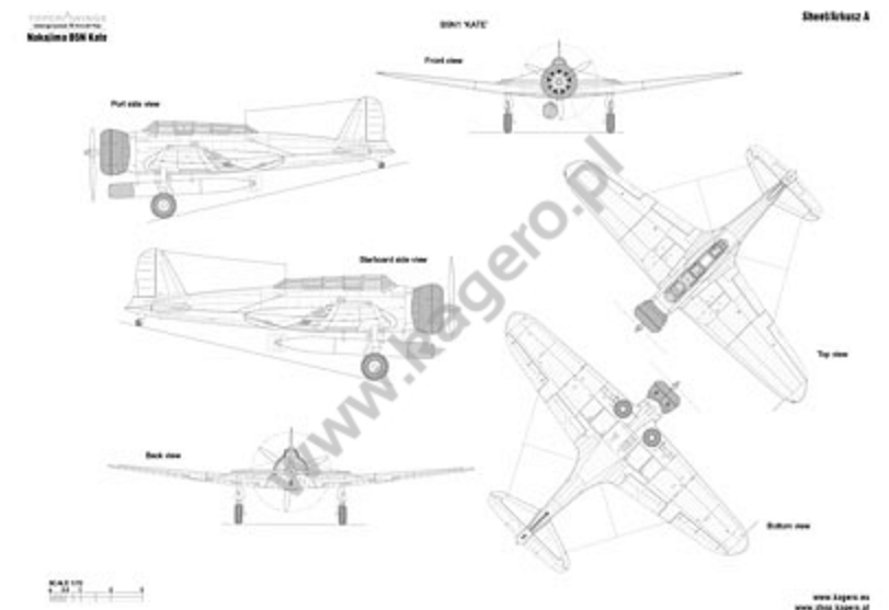 Kagero 7100 Nakajima B5N KATE. B5N1,B5N2 EN/PL – immagine 5