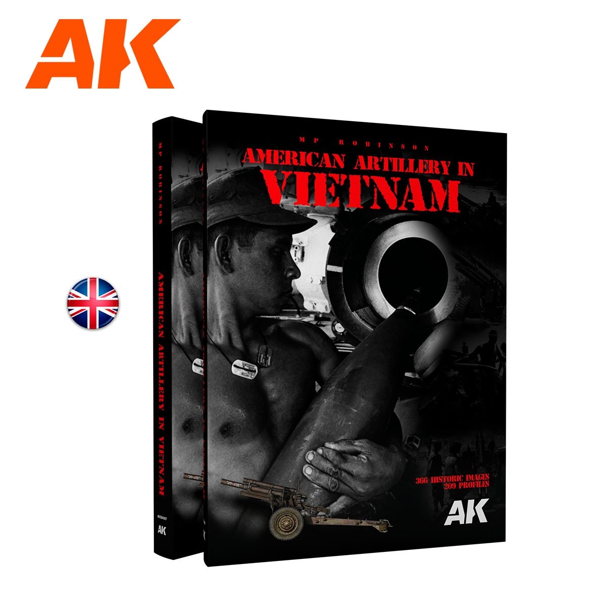 AK Interactive AK130007 L'ARTILLERIE AMÉRICAINE AU VIETNAM EN 