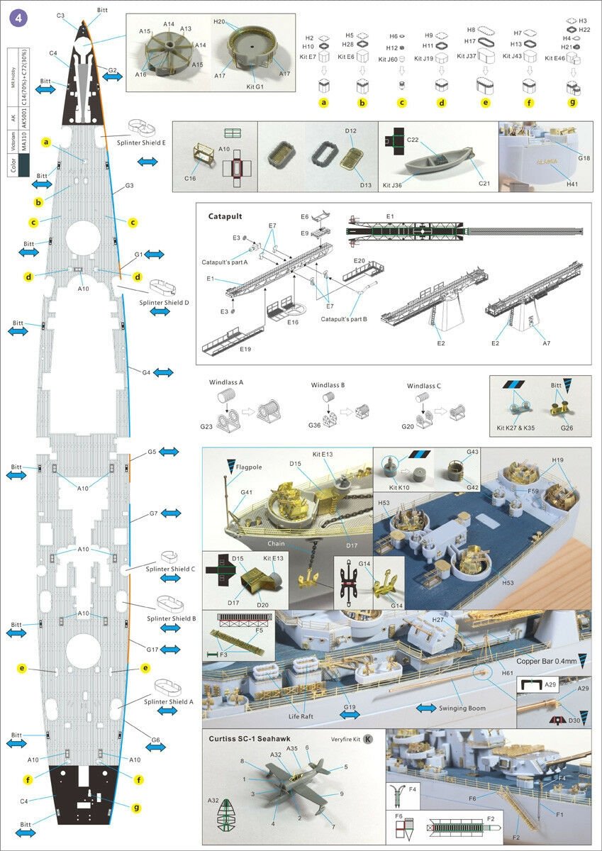 Kit de détails Very Fire VF350006 USS CB-1 Alaska (Hobby Boss 86513) 1/350 – image 3
