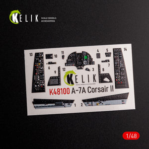 KELIK K48100 A-7A Corsair II - interior 3D decals for HobbyBoss kit 1/48 – Bild 2