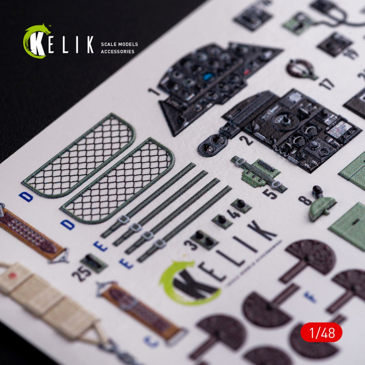 KELIK K48077 Ki-51 Sonia interior 3D decals for WingsyKits kit 1/48 – image 4