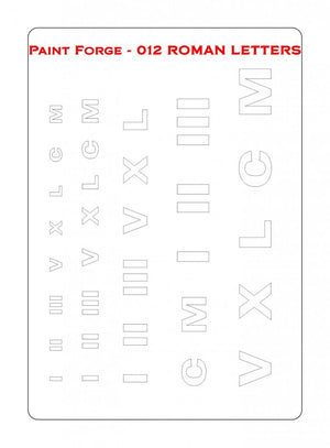 Paint Forge PFST012L STENCIL - ROMAN LETTERS – immagine 2