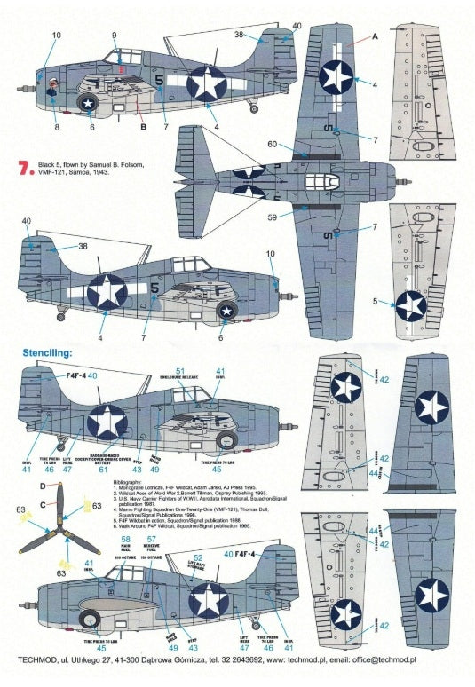 Techmod 48131 Grumman F4F-4 Wildcat 1/48 – zdjęcie 5