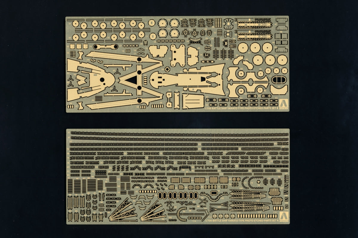 Aoshima 05265 Battleship Yamato Type Photo-Etched Parts Set 1/700 – Bild 2
