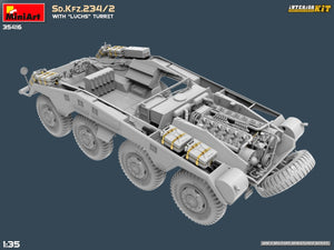 MiniArt 35416 Sd.Kfz.234/2 WITH LUCHS TURRET. INTERIOR KIT 1/35 – immagine 12