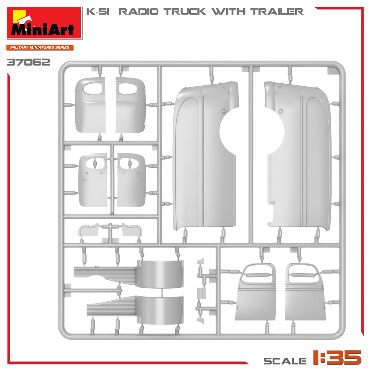Miniart 37062 K-51 RADIO TRUCK WITH TRAILER 1/35 – Bild 14