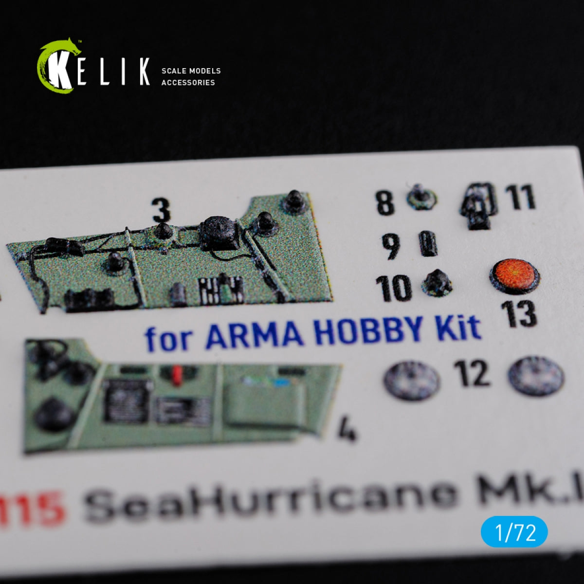 Décalcomanies 3D intérieures KELIK K72115 Sea Hurricane Mk I pour maquette Arma Hobby au 1/72  – image 5