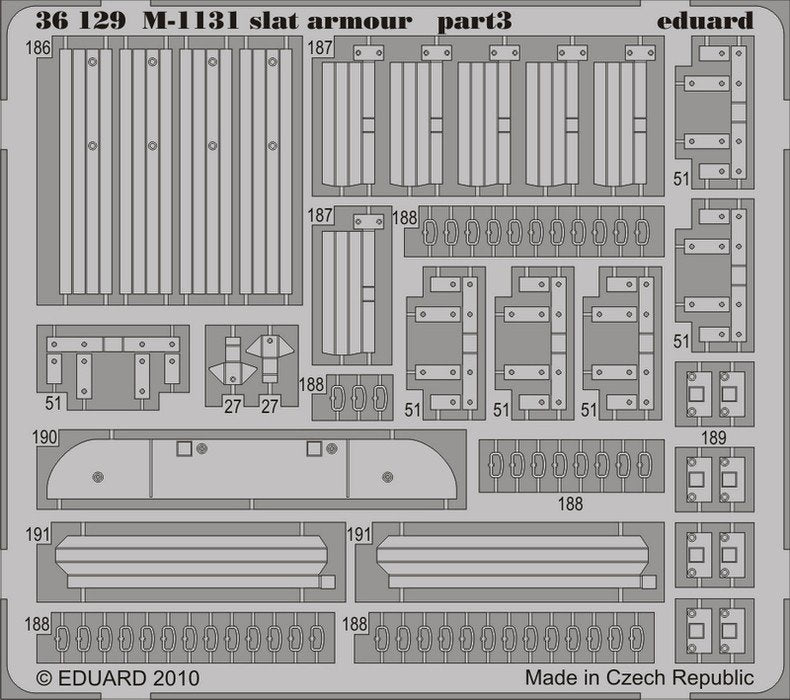 Eduard 36129 M-1131 slat armour 1/35 Trumpeter – imagen 3