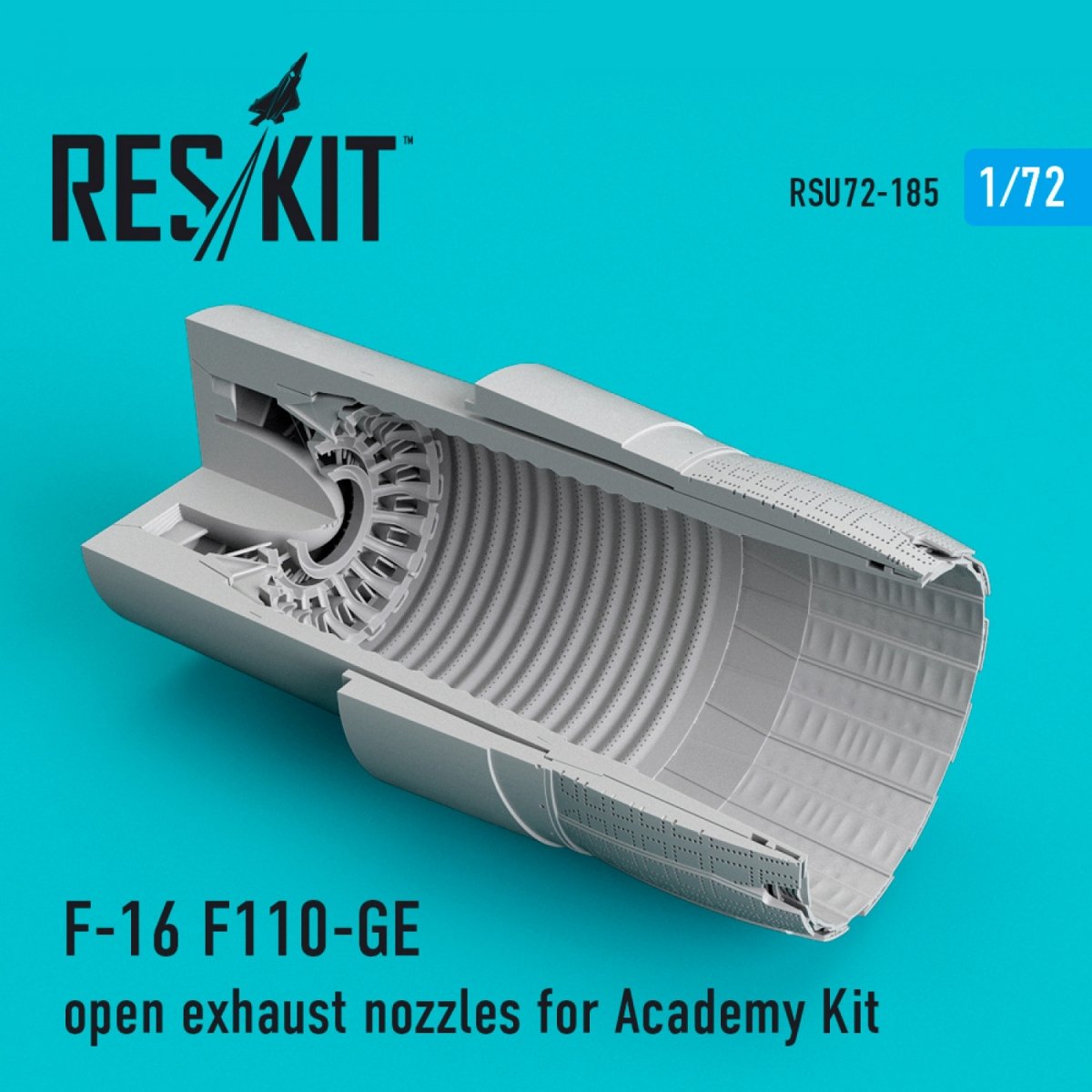 RESKIT RSU72-0185 F-16 F110-GE OPEN EXHAUST NOZZLES FOR ACADEMY KIT 1/72 – immagine 2