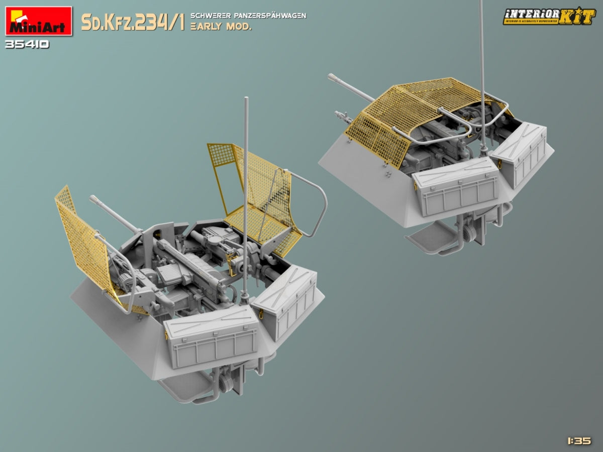 MiniArt 35410 Sd.Kfz.234/1 Schwerer Panzerspahwagen. EARLY MOD. INTERIOR KIT 1/35 – zdjęcie 8