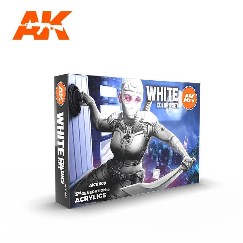 AK Interactive AK11609 WHITE COLORS SET 6x17 ml – zdjęcie 2
