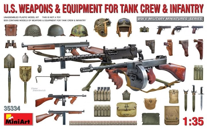 MiniArt 35334 U.S. Weapons & Equipment for Tank Crew & Infantry 1/35