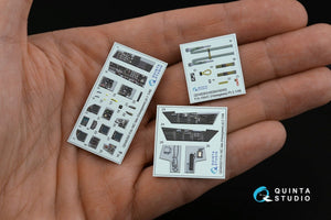 Quinta Studio QD48302 F/A-18C late 3D-Printed &amp;amp; coloured Interior on decal paper (Hasegawa) 1/48 – immagine 3