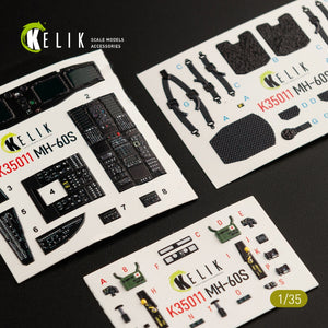 KELIK K35011 MH-60S KNIGHT HAWK INTERIOR 3D DECALS FOR KITTY HAWK KIT 1/35 – immagine 2