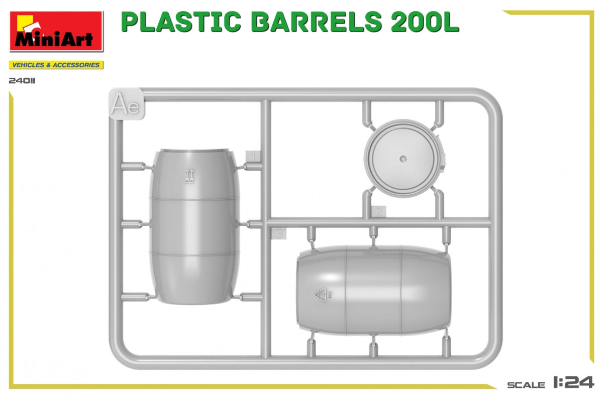 MiniArt 24011 FÛTS EN PLASTIQUE 200L 1/24  – image 3