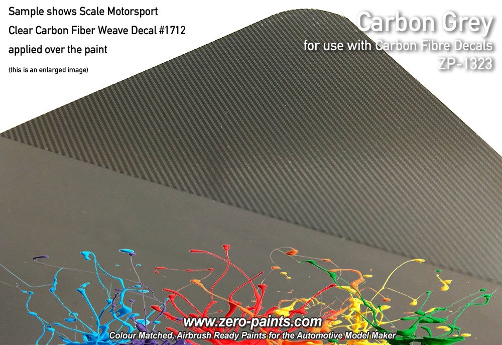 Zero Paints ZP-1323 Carbon Grey (Carbon Fibre Grey) Paint 60ml – immagine 3