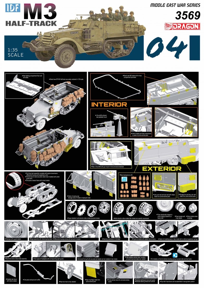 Dragon 3569 IDF M3 Half-Track 1/35  – image 2